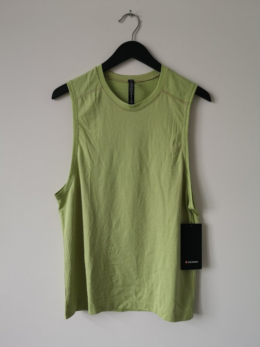 NWT LULULEMON NEMI/DWGN Lime Green Metal Vent Tech 2.0 Tank Top Men's XL